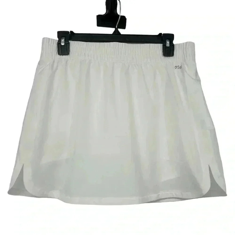 DSG STRIDE PURE WHITE SKORT WOMENS SIZE MEDIUM PICKLEBALL GOLF TENNIS ATHLETIC